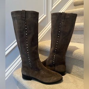 Marc Fisher Knee High Boot 9.5 Brown Suede